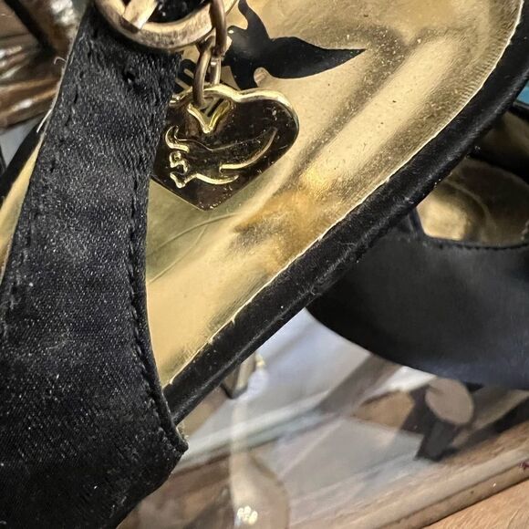 Vintage women's Sheik peep toe stilettos. Gorgeous gold heels size 9 - Picture 5 of 16